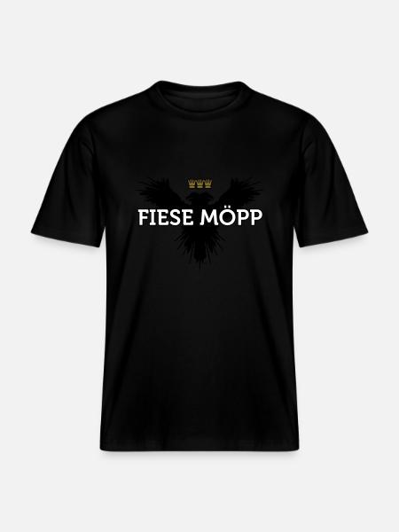 Fiese Möpp (Kölsch) -  RELAXED FIT Unisex Organic T-Shirt - Schwarz