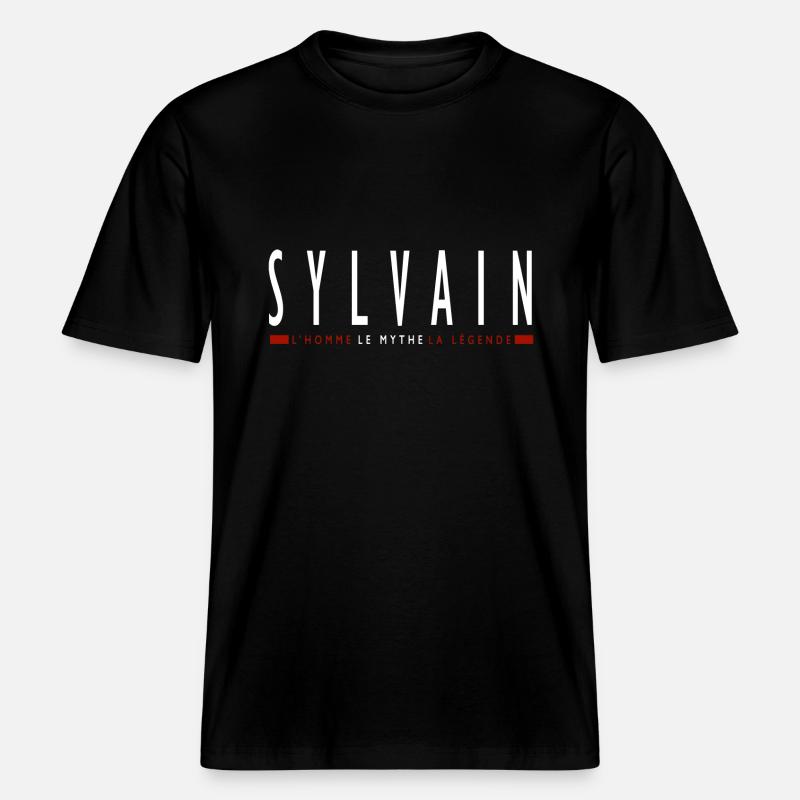 Sylvain tshirt custom sylvain first name -  RELAXED FIT Unisex Organic T-Shirt - black