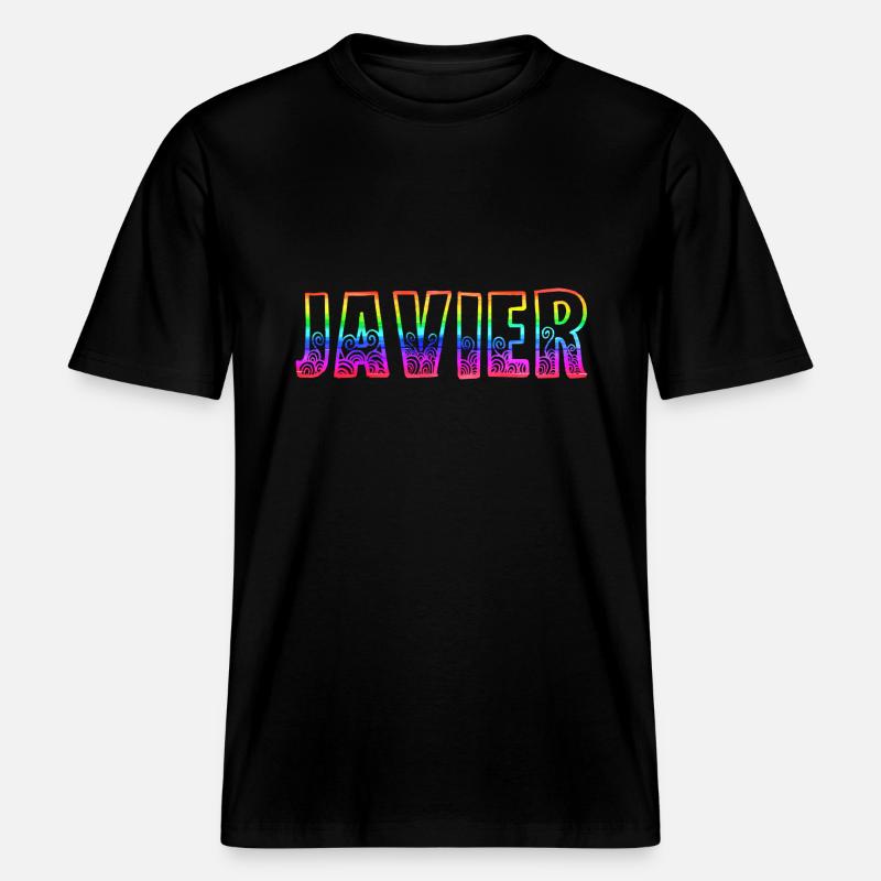 javier rs regenbogen - RELAXED FIT Unisex Organic T-Shirt - Schwarz