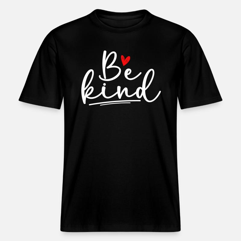 freundlich sein - RELAXED FIT Unisex Organic T-Shirt - Schwarz