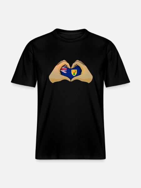 Turks and Caicos Islands - RELAXED FIT Unisex Organic T-Shirt - black