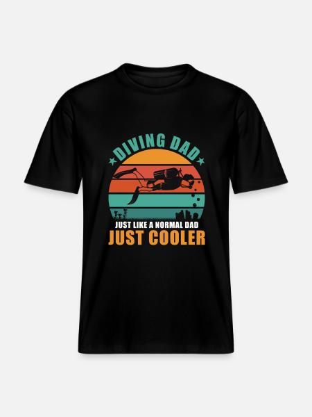 Diver Papa -  RELAXED FIT Unisex Organic T-Shirt - black