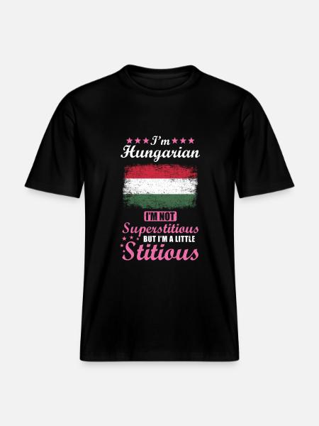 Hungarian Mrs. Superstitious Stitious - RELAXED FIT Unisex Organic T-Shirt - black