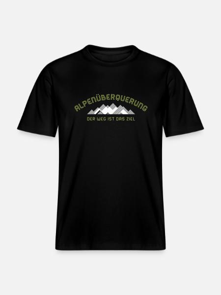 Alpenüberquerung 2C -  RELAXED FIT Unisex Organic T-Shirt - Schwarz