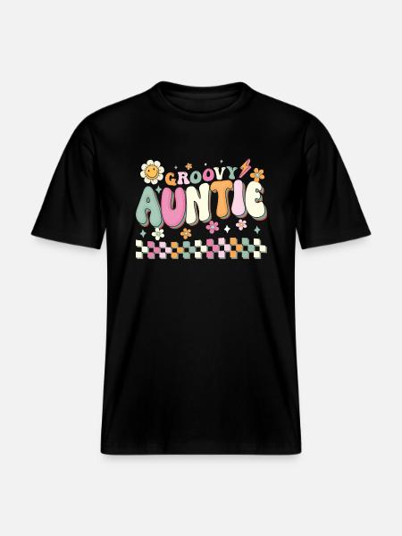 Tante 60er Jahre 70er Jahre Hippie Familie Beste Tante aller Zeiten Tante -  RELAXED FIT Unisex Organic T-Shirt - Schwarz