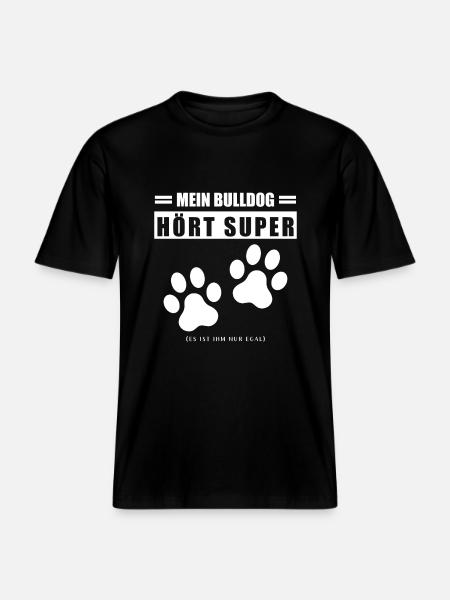 Bulldog - RELAXED FIT Unisex Organic T-Shirt - Schwarz