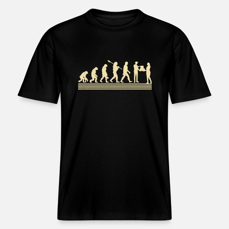 Paketträger-evolution -  RELAXED FIT Unisex Organic T-Shirt - Schwarz
