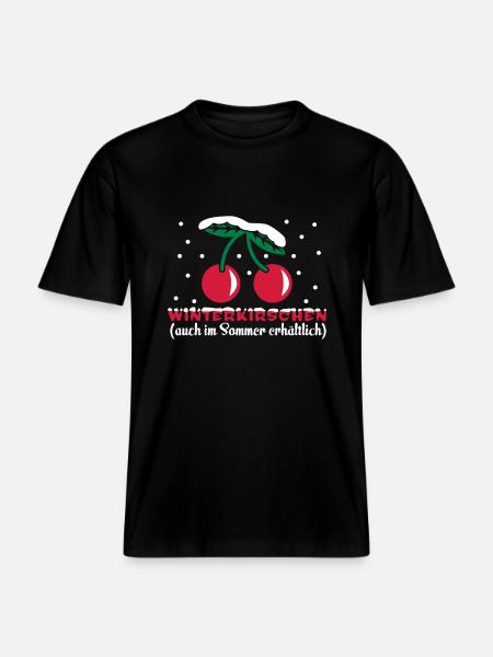 winterkirschen -  RELAXED FIT Unisex Organic T-Shirt - Schwarz