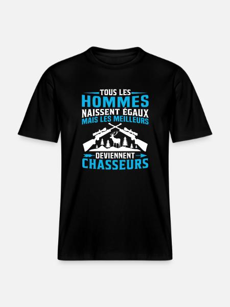 Les meilleurs Deviennent Chasseurs -  T-shirt unisexe RELAXED FIT en coton bio - noir