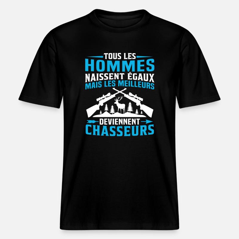 Les meilleurs Deviennent Chasseurs - T-shirt unisexe RELAXED FIT en coton bio - noir
