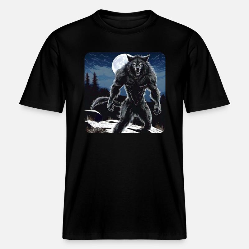 Unheimlicher Werwolf -  RELAXED FIT Unisex Organic T-Shirt - Schwarz