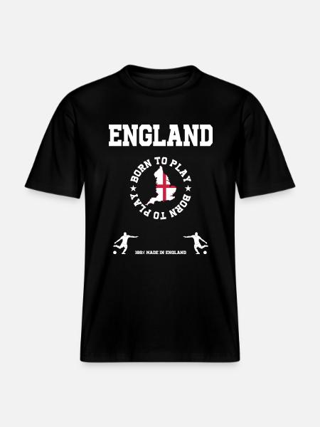 England - RELAXED FIT Unisex Organic T-Shirt - black