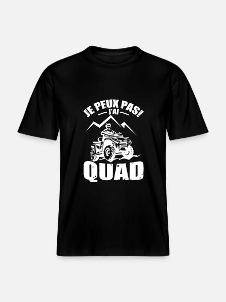 Je Peux Pas J'ai Quad -  T-shirt unisexe RELAXED FIT en coton bio - noir