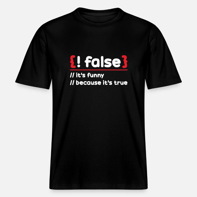 Programmer Programming Software Coding Encoder - RELAXED FIT Unisex Organic T-Shirt - black