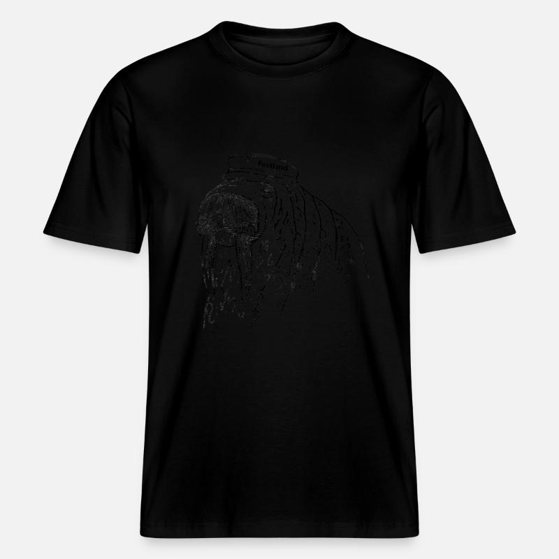 le morse du continent - T-shirt unisexe RELAXED FIT en coton bio - noir