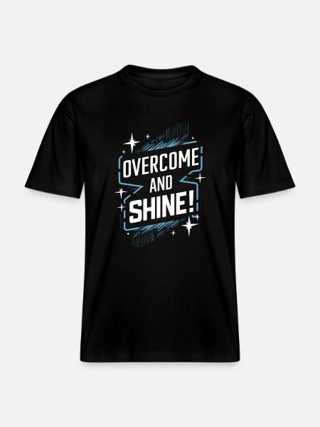 Overcome and radiate motivation - RELAXED FIT Unisex Organic T-Shirt - black