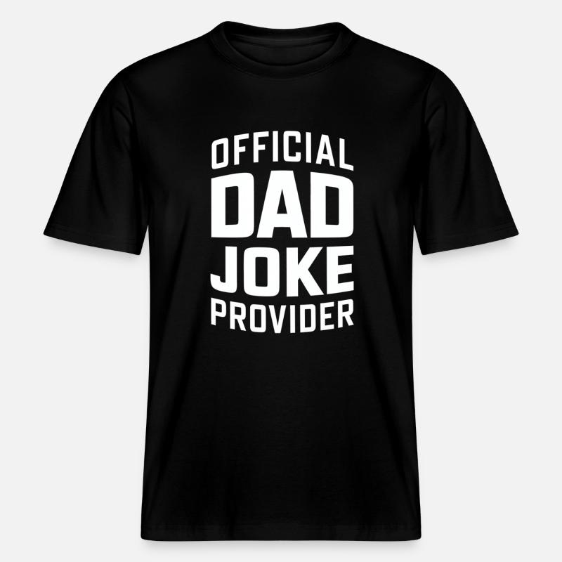Offizieller Dad Joke Versorger -  RELAXED FIT Unisex Organic T-Shirt - Schwarz