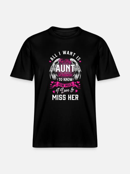 Aunt in Heaven -  RELAXED FIT Unisex Organic T-Shirt - black