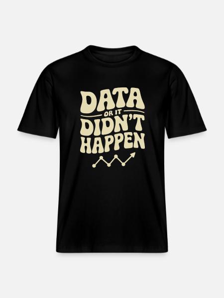 Data Analyst Data Scientist Data - RELAXED FIT Unisex Organic T-Shirt - black