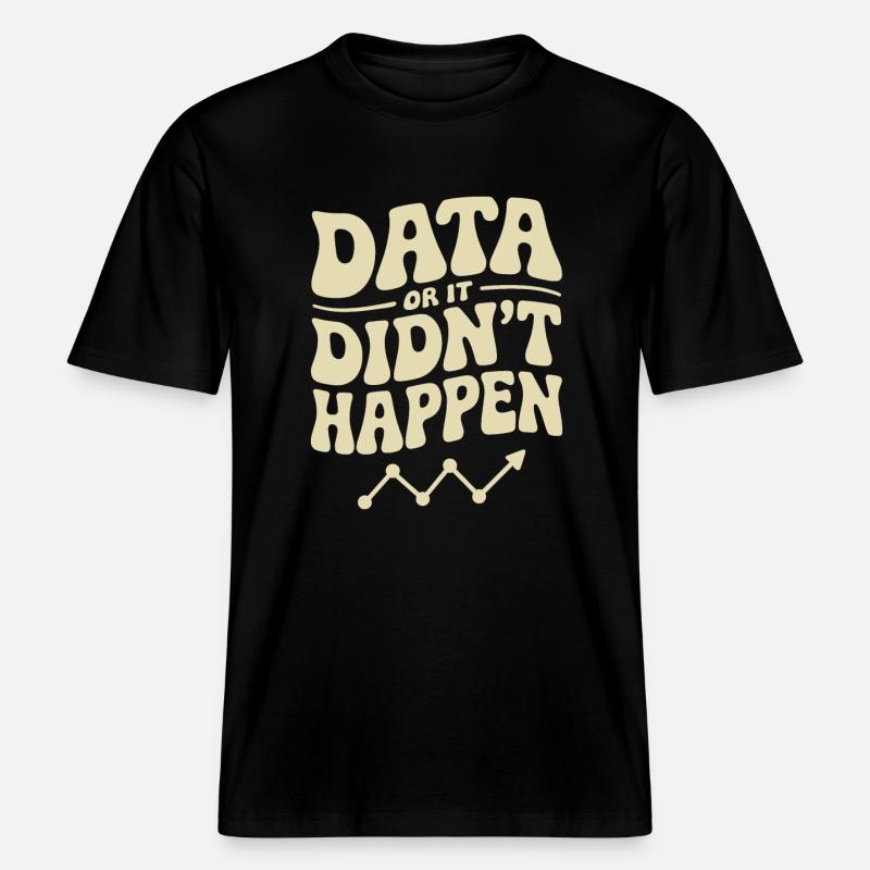 Data Analyst Data Scientist Data - T-shirt unisexe RELAXED FIT en coton bio - noir