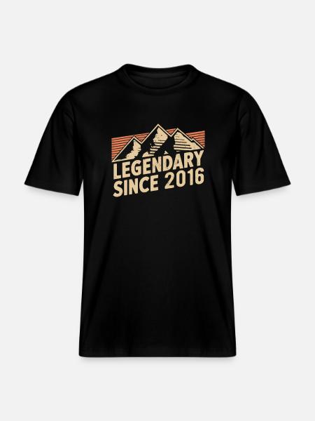Legendary since 2016 Birthday -  RELAXED FIT Unisex Organic T-Shirt - black