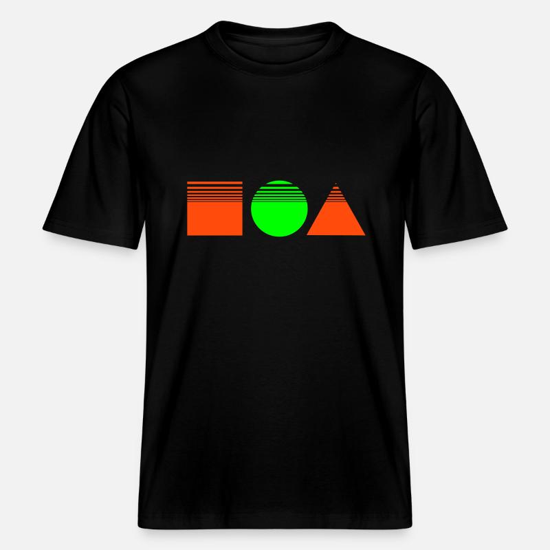 Design rectangle / square / triangle -  RELAXED FIT Unisex Organic T-Shirt - black
