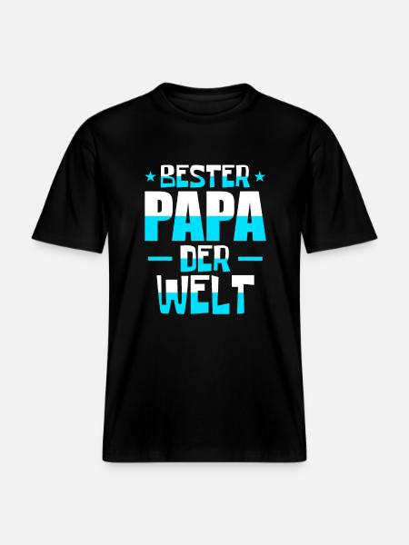 Bester Papa der Welt - RELAXED FIT Unisex Organic T-Shirt - Schwarz