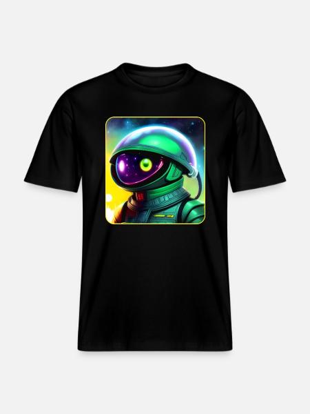 Astronaute de l’espace Alien - T-shirt unisexe RELAXED FIT en coton bio - noir