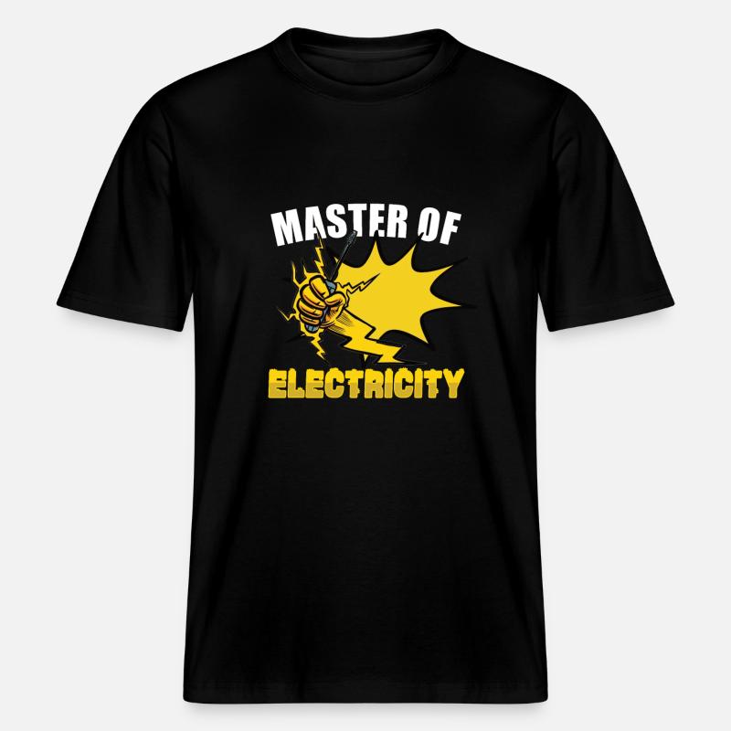 Electrician Electrical Engineer Lineman Electrical -  RELAXED FIT Unisex Organic T-Shirt - Schwarz