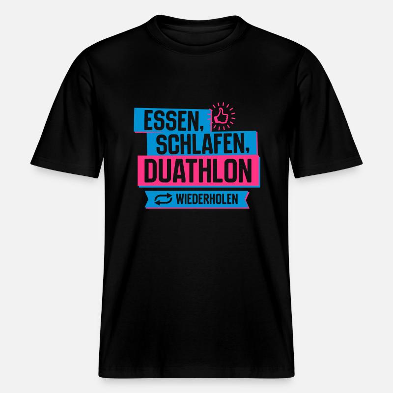 Hobby Duathlon -  RELAXED FIT Unisex Organic T-Shirt - Schwarz