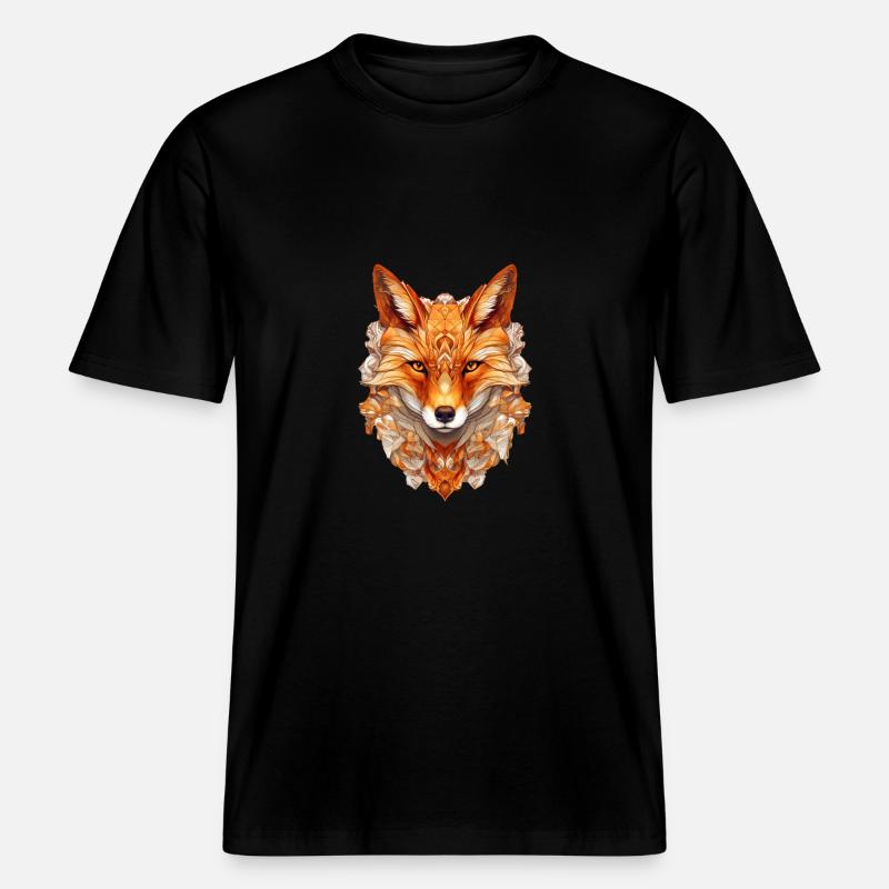 Fuchs - RELAXED FIT Unisex Organic T-Shirt - Schwarz
