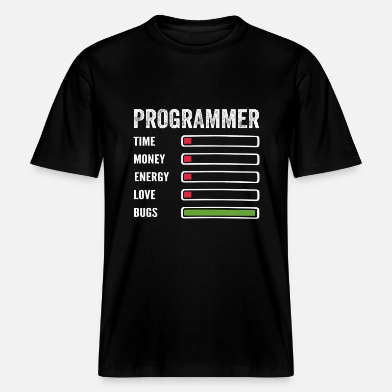développeur humour programmeur codeur code - T-shirt unisexe RELAXED FIT en coton bio - noir