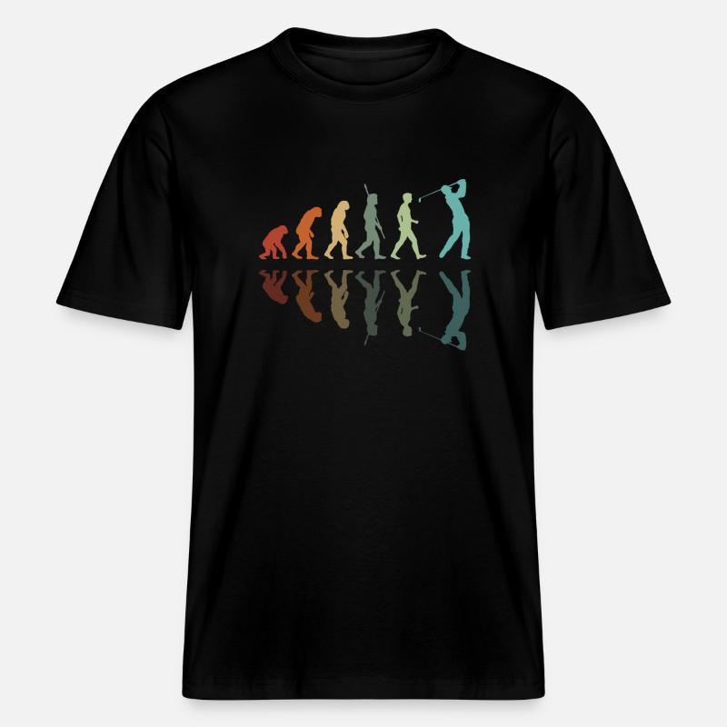 Golf Évolution - Golfer Évolution -  T-shirt unisexe RELAXED FIT en coton bio - noir