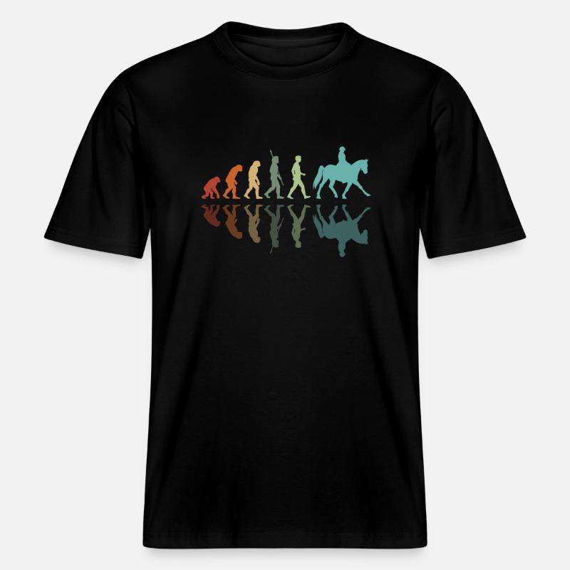Evolution Équitation -  T-shirt unisexe RELAXED FIT en coton bio - noir