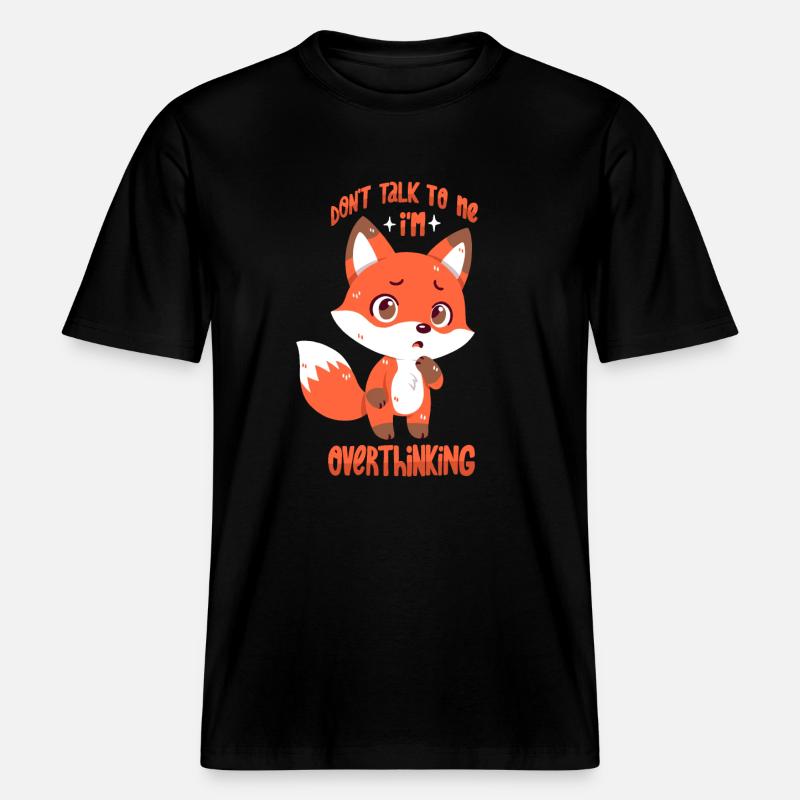 Brooding Fox -  RELAXED FIT Unisex Organic T-Shirt - black