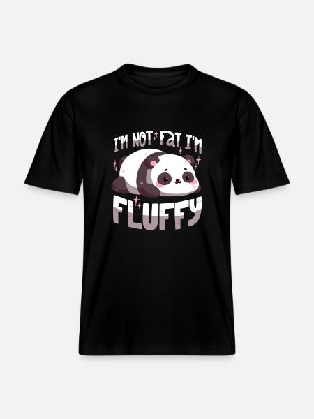 I'm not fat, I'm fluffy - RELAXED FIT Unisex Organic T-Shirt - black