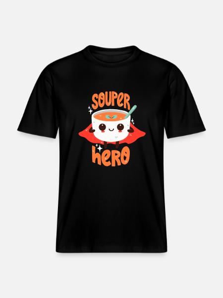 Superhelden-Suppe - RELAXED FIT Unisex Organic T-Shirt - Schwarz