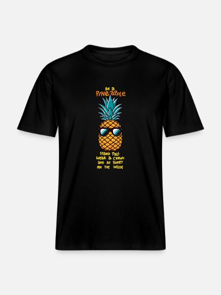 Be a pineapple - RELAXED FIT Unisex Organic T-Shirt - black