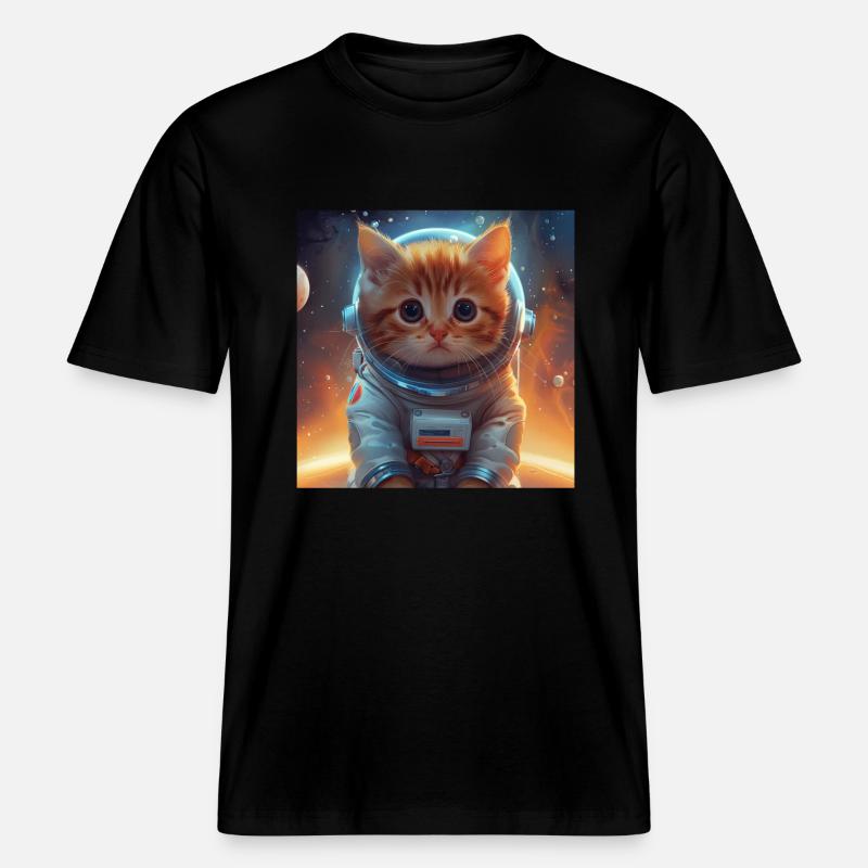 Chat - T-shirt unisexe RELAXED FIT en coton bio - noir