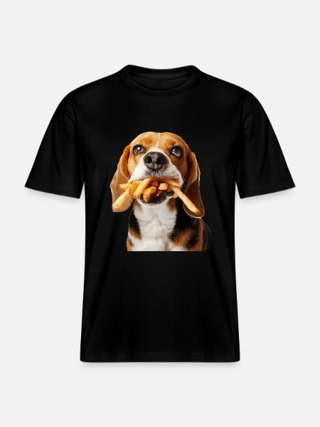 Beagle - RELAXED FIT Unisex Organic T-Shirt - black