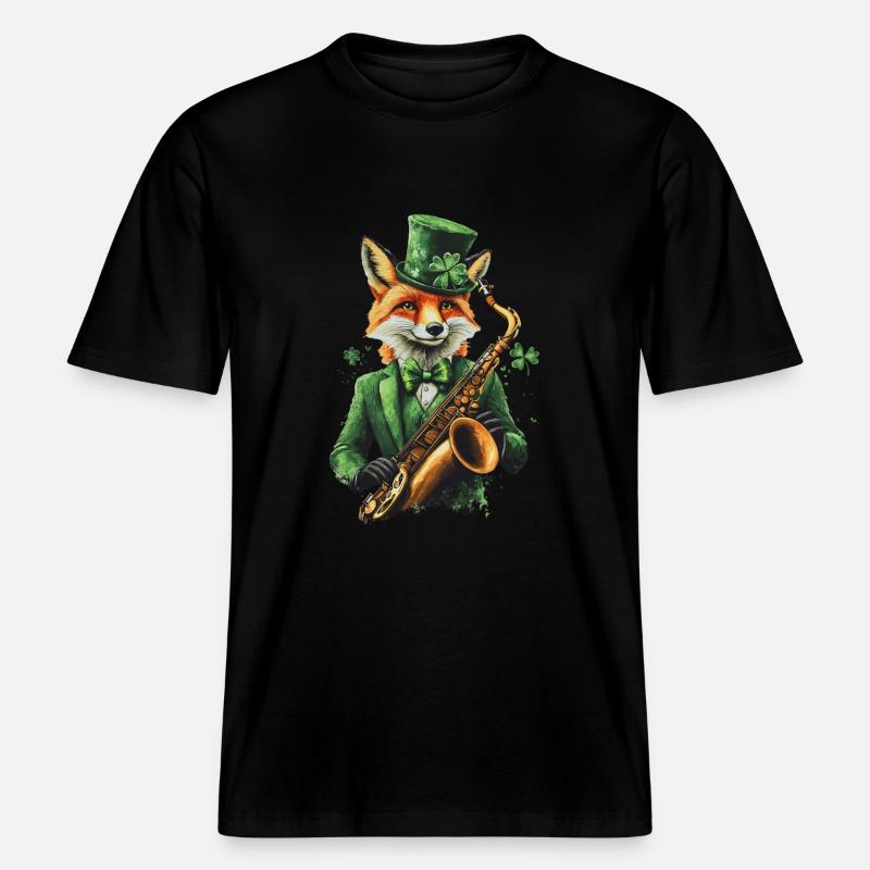 Fuchs - RELAXED FIT Unisex Organic T-Shirt - Schwarz