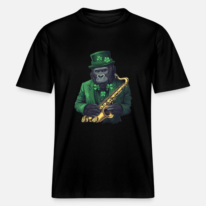 Gorilla - RELAXED FIT Unisex Organic T-Shirt - Schwarz