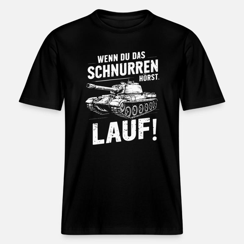 Panzer Kampfpanzer Panzerkampfwagen Panzerfahrer - RELAXED FIT Unisex Organic T-Shirt - Schwarz