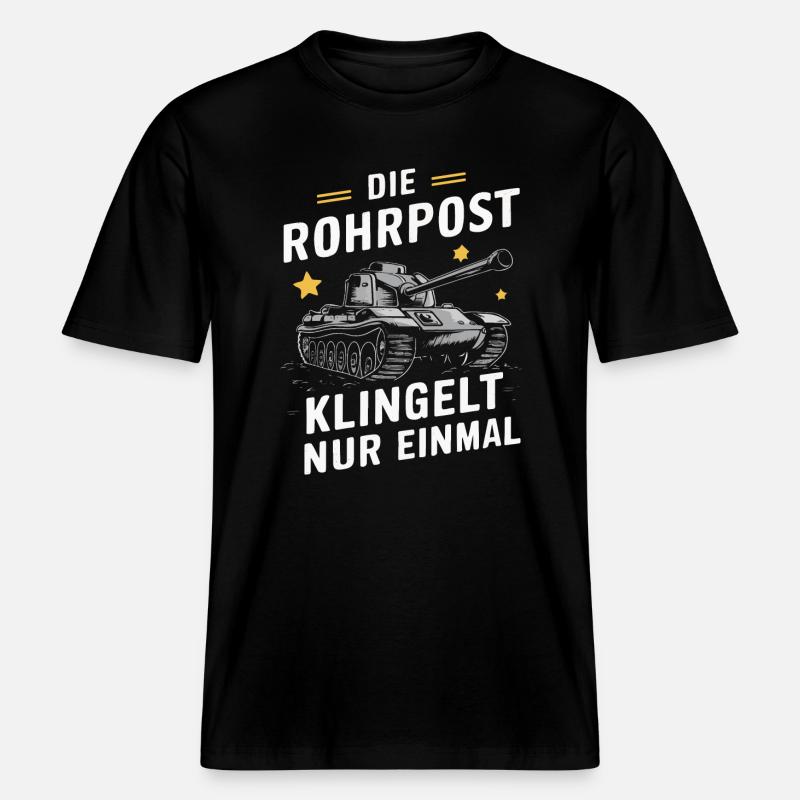 Panzer Kampfpanzer Panzerkampfwagen Panzerfahrer - RELAXED FIT Unisex Organic T-Shirt - Schwarz