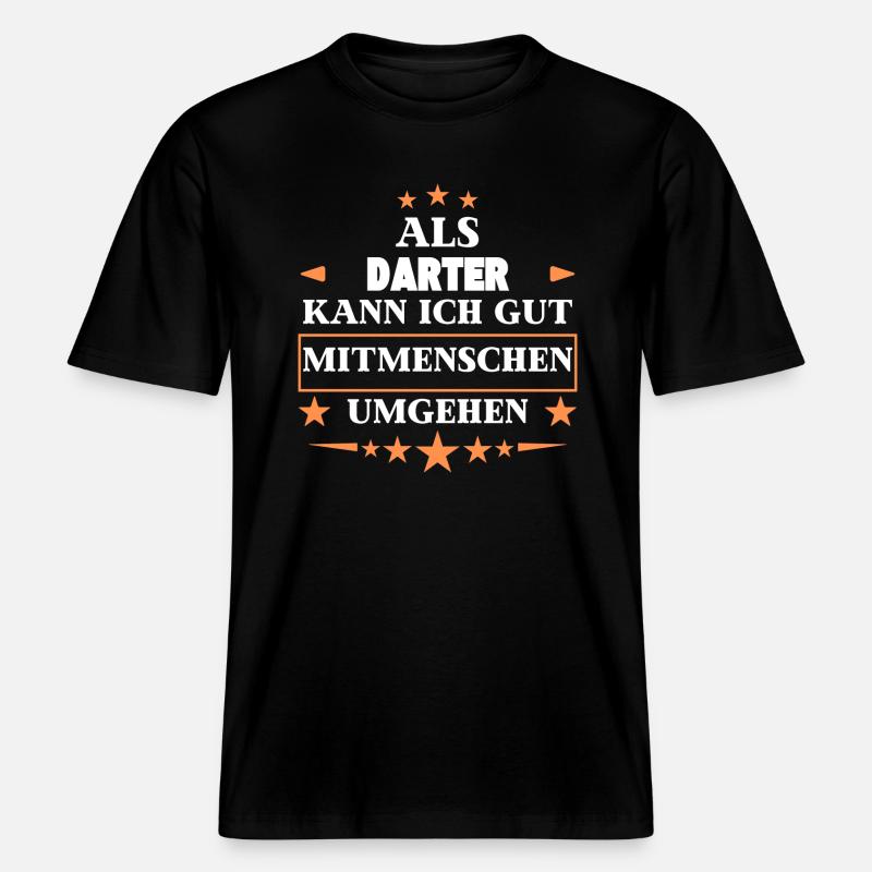 comme des dards. -  T-shirt unisexe RELAXED FIT en coton bio - noir