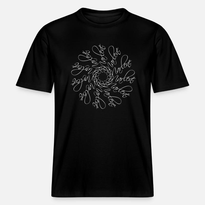 Marlene Nom Nom Mandala -  T-shirt unisexe RELAXED FIT en coton bio - noir