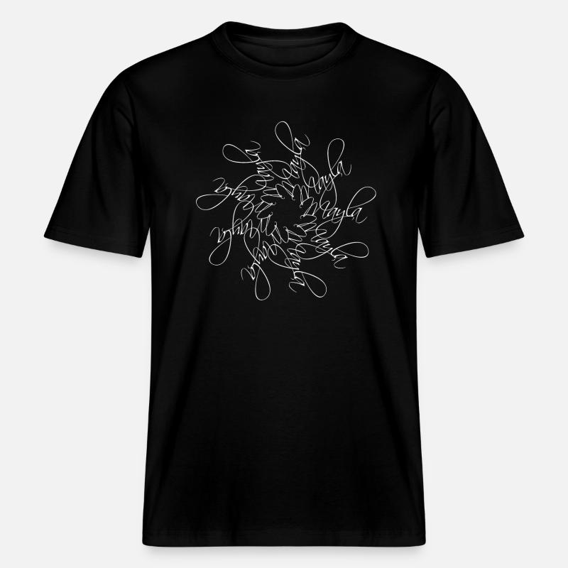 Mayla Nom Nom Mandala - T-shirt unisexe RELAXED FIT en coton bio - noir