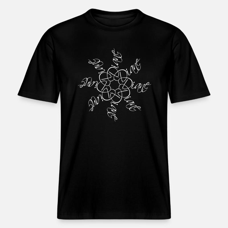Diane Nom Nom Mandala - T-shirt unisexe RELAXED FIT en coton bio - noir