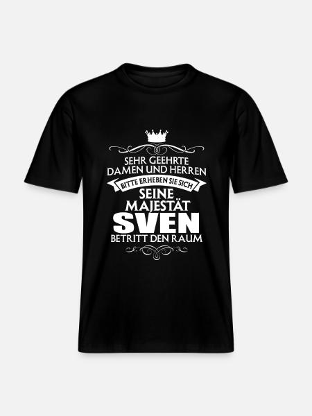 SVEN - Majestät - RELAXED FIT Unisex Organic T-Shirt - Schwarz