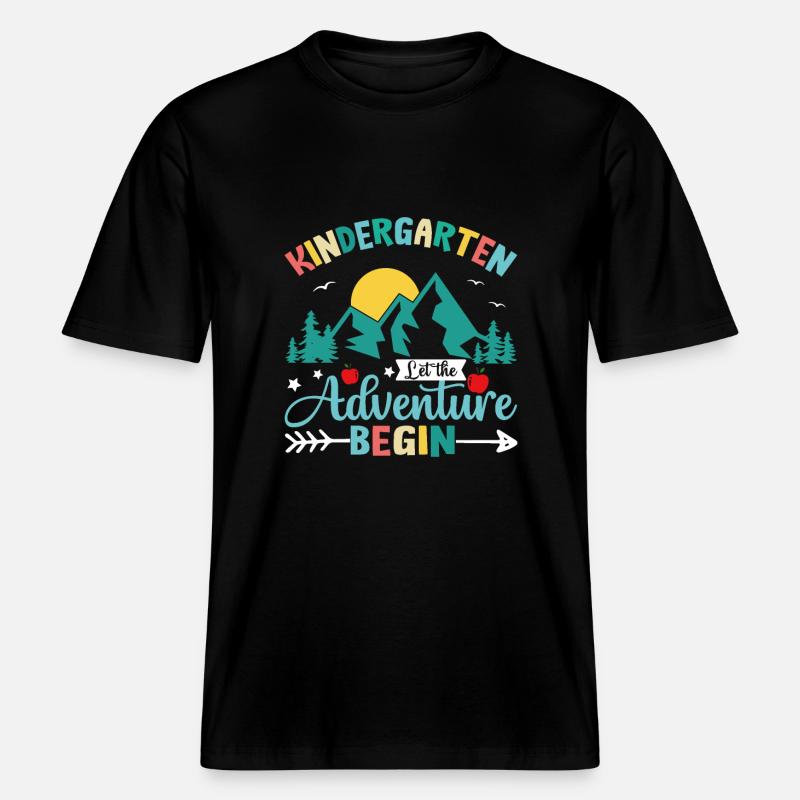 Kindergarten Das Abenteuer beginnt - RELAXED FIT Unisex Organic T-Shirt - Schwarz